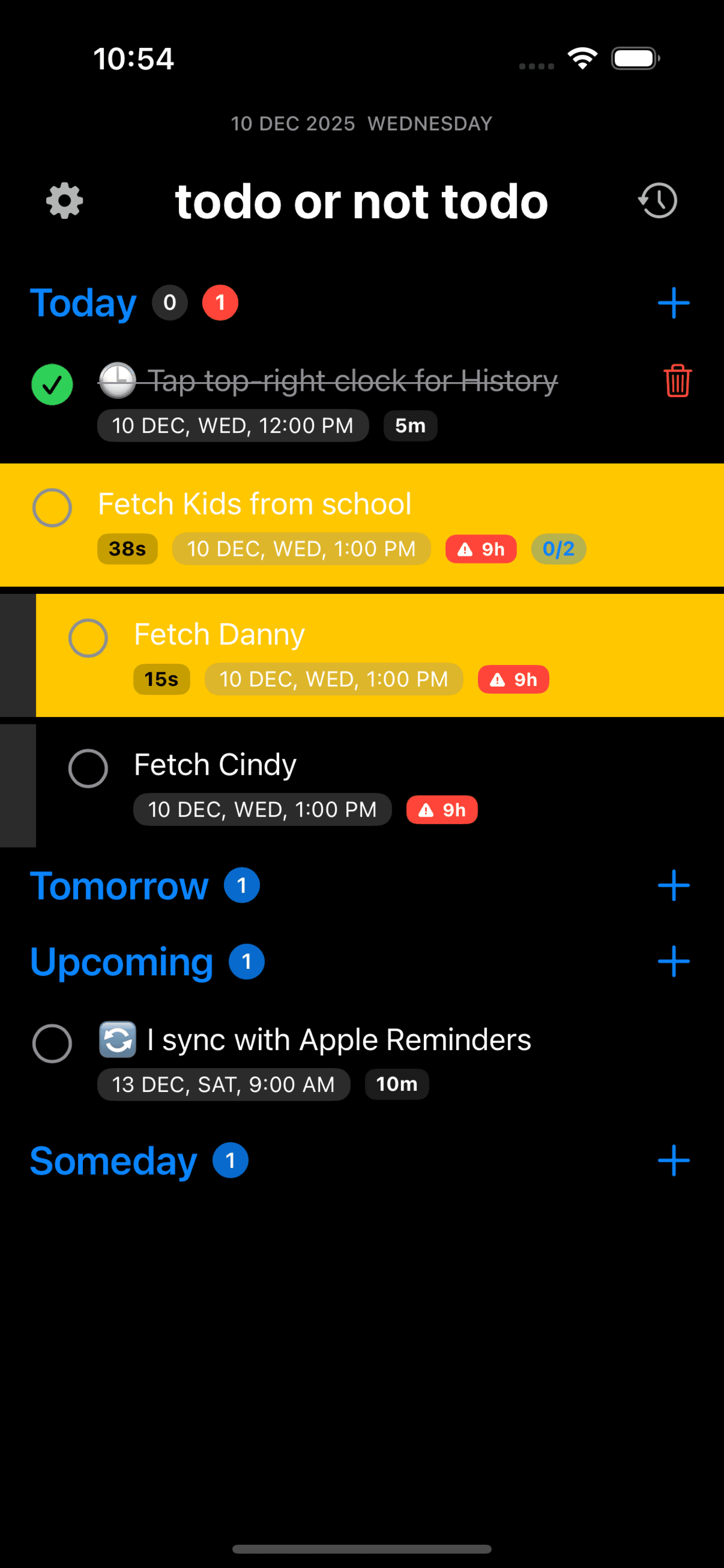 TONT showing a simplified student execution view